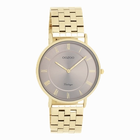 Gold coloured OOZOO watch with stainless steel bracelet - C20370