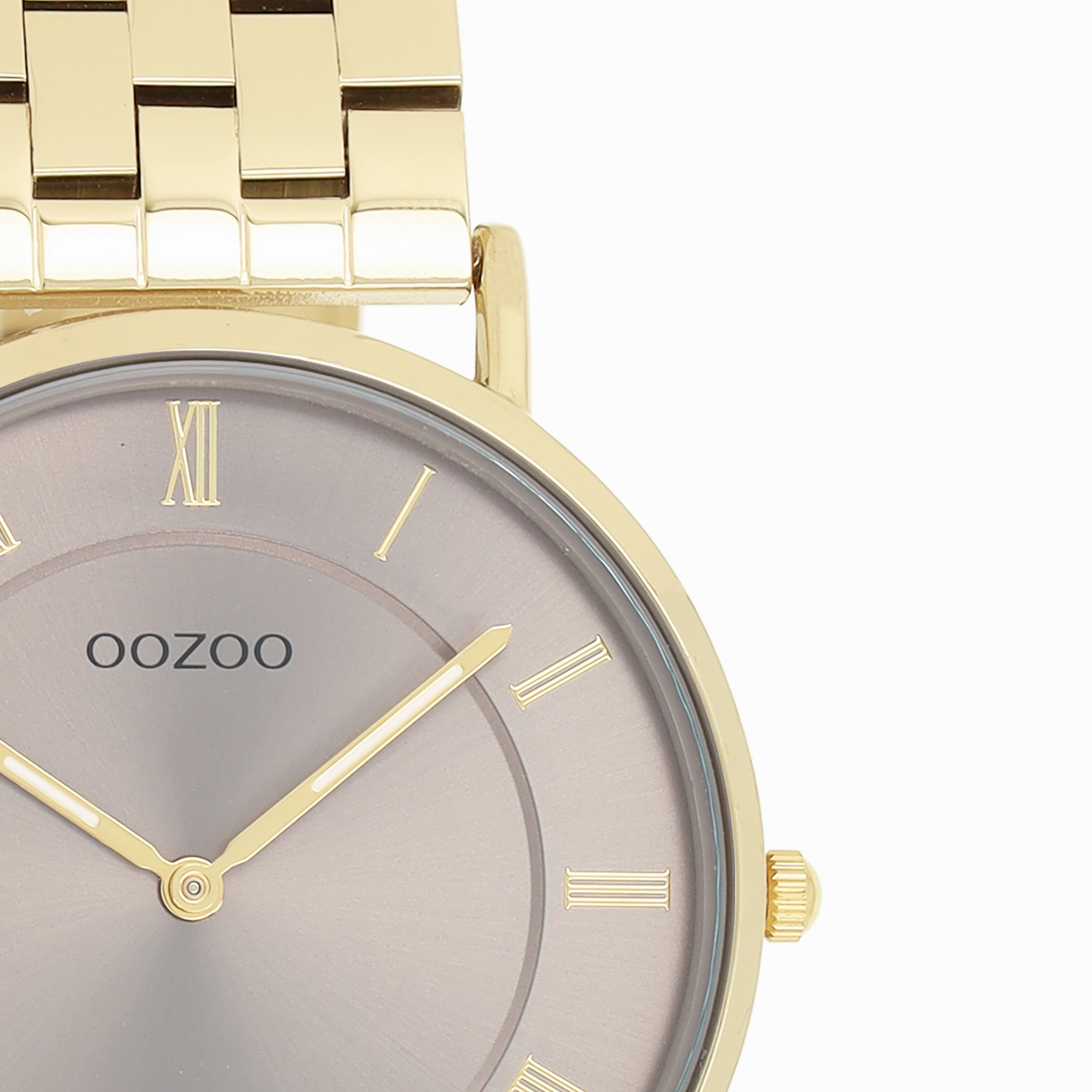 Gold coloured OOZOO watch with stainless steel bracelet - C20370