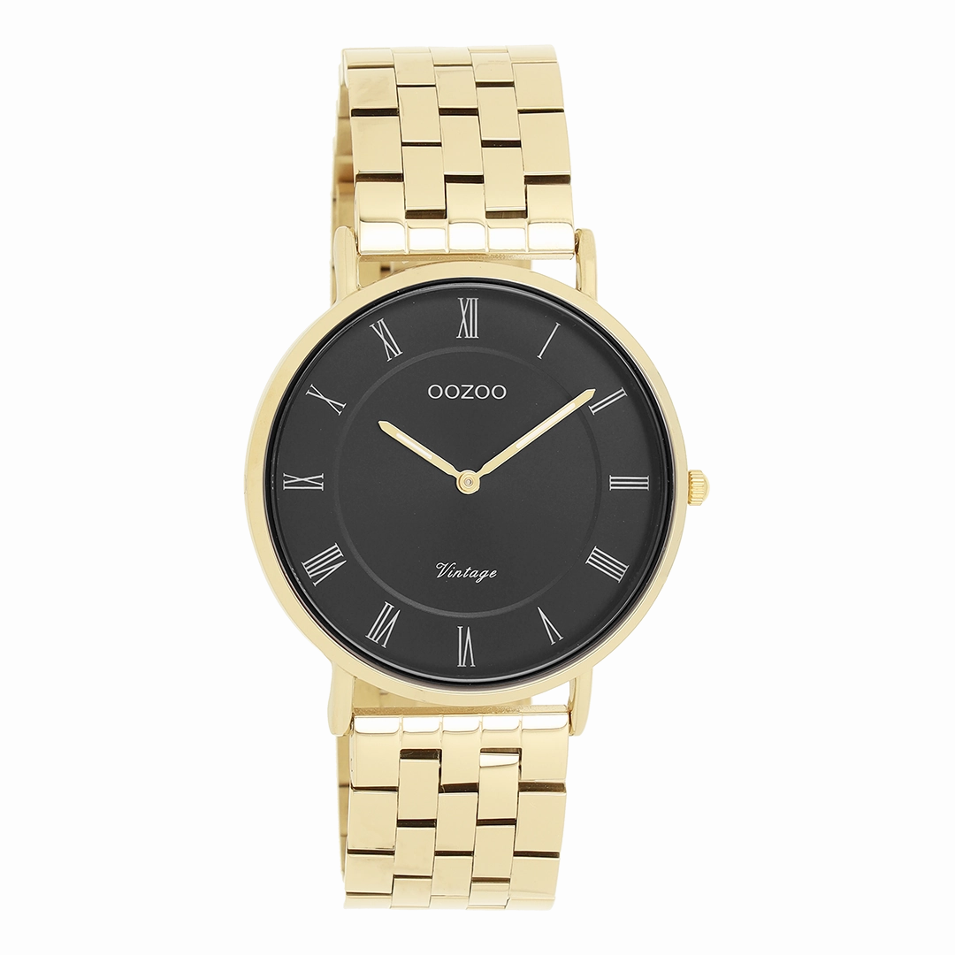 Gold coloured OOZOO watch with stainless steel bracelet - C20371