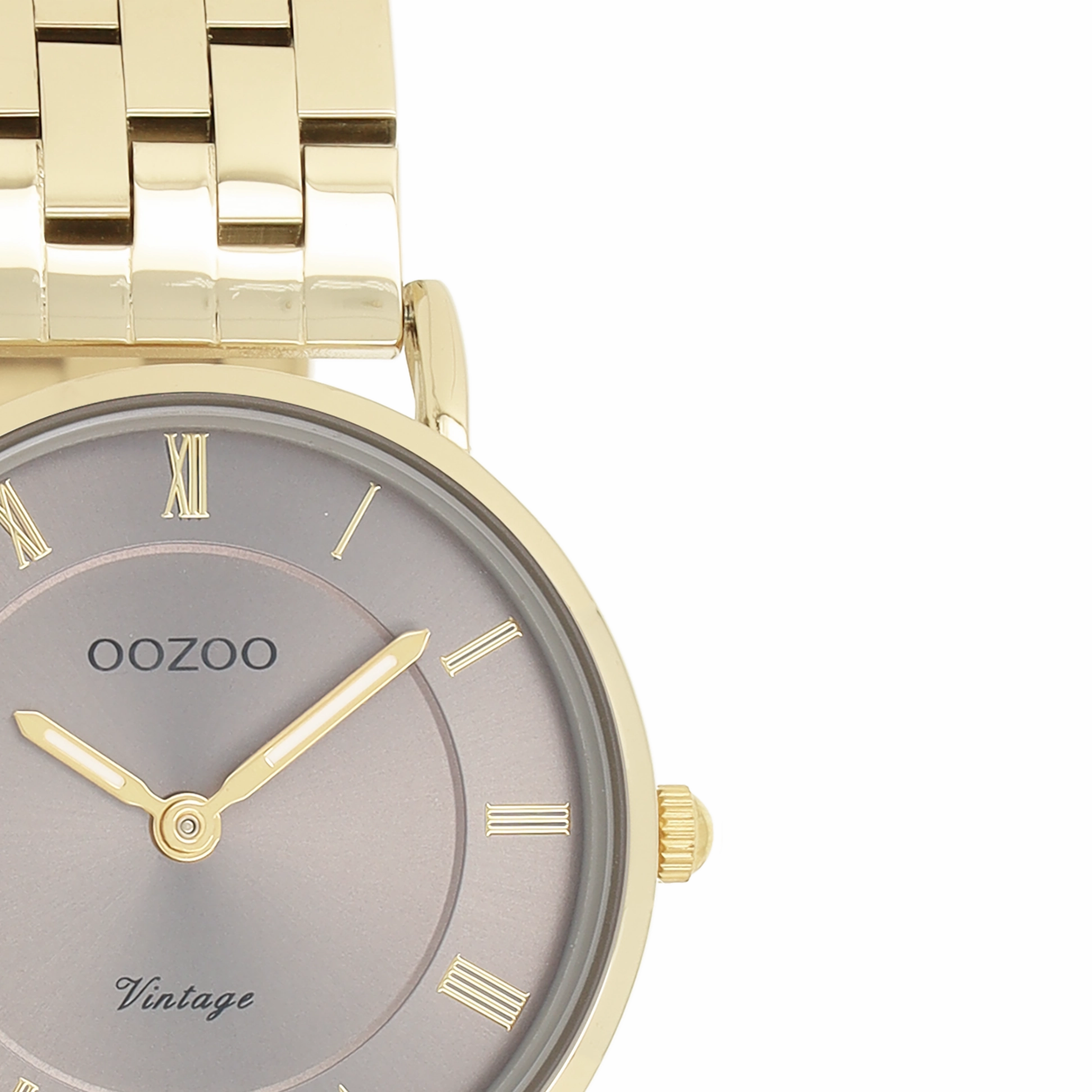 Gold coloured OOZOO watch with stainless steel bracelet - C20377