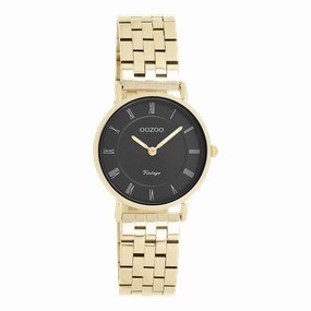 Gold coloured OOZOO watch with stainless steel bracelet - C20378