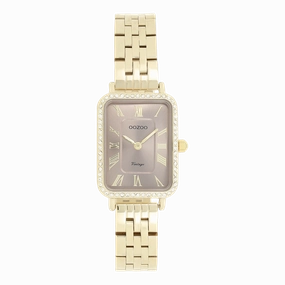 Gold coloured OOZOO watch with stainless steel bracelet - C20415