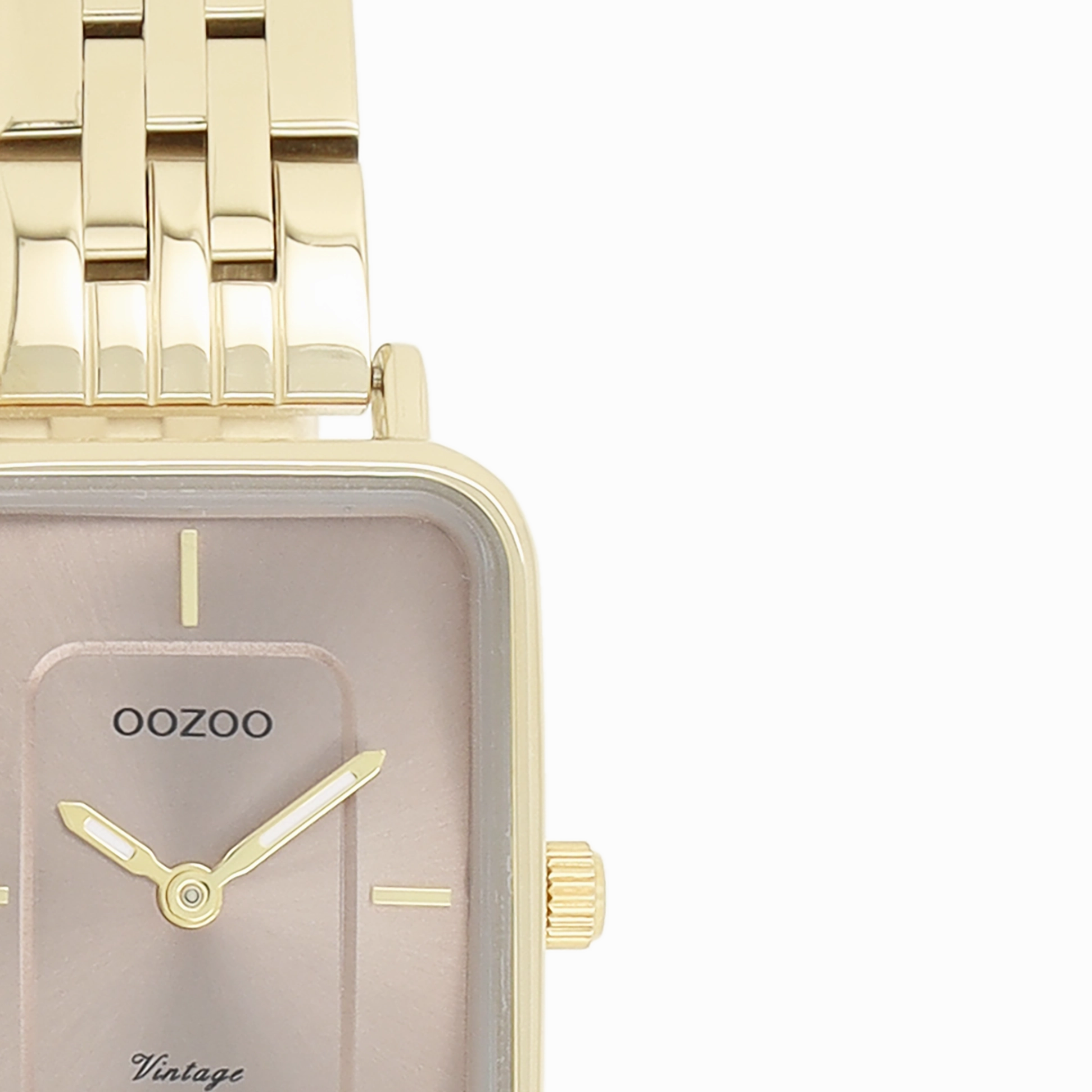 Gold coloured OOZOO watch with stainless steel bracelet - C20419