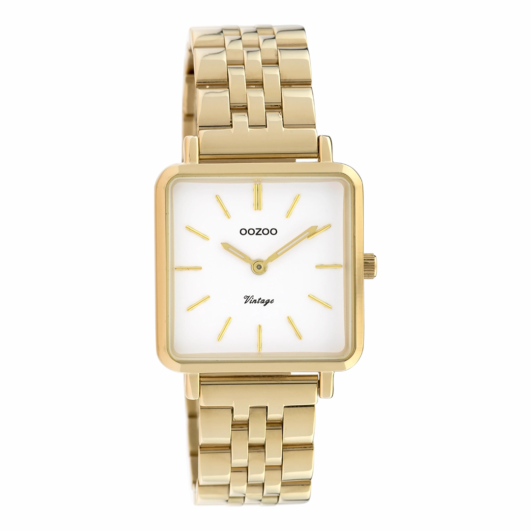 Gold coloured OOZOO watch with stainless steel bracelet - C9955