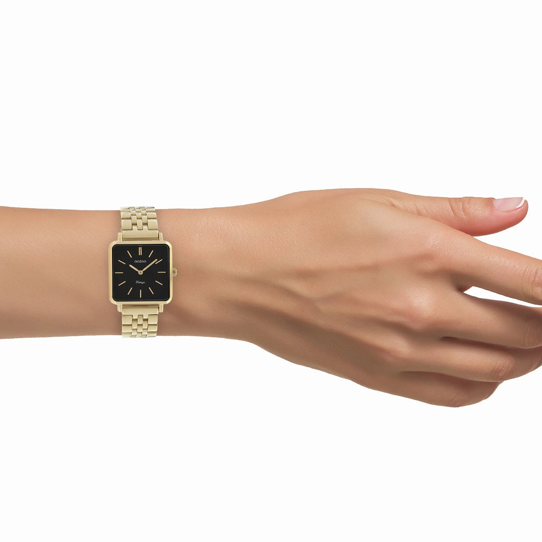 Gold coloured OOZOO watch with stainless steel bracelet - C9957