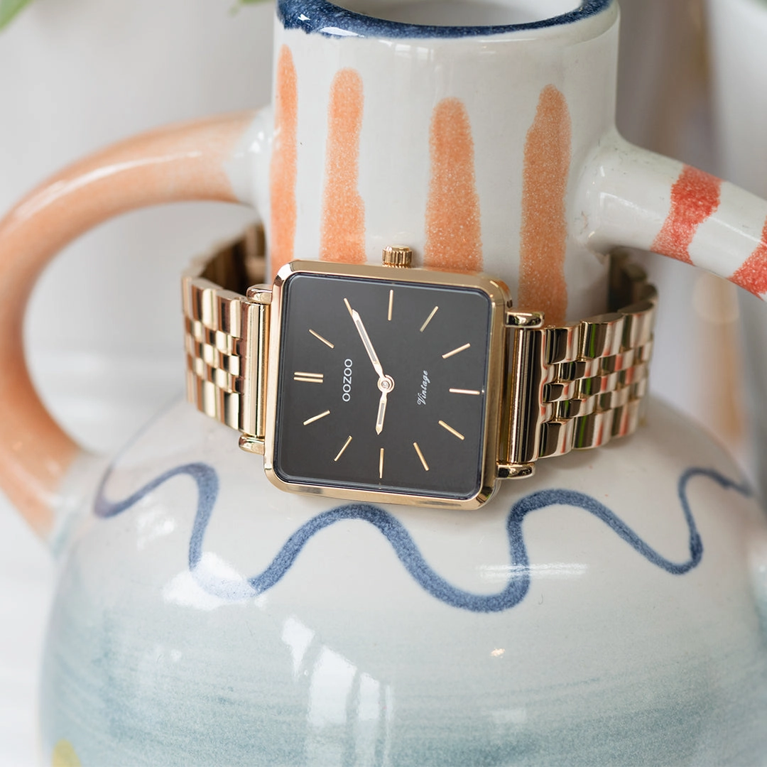Gold coloured OOZOO watch with stainless steel bracelet - C9957