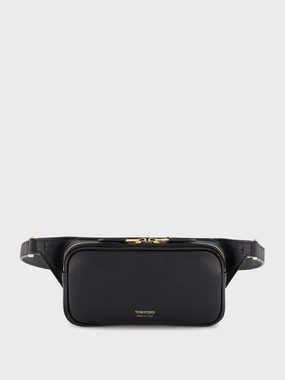 Gold-Tone Logo-Detail Leather Belt Bag