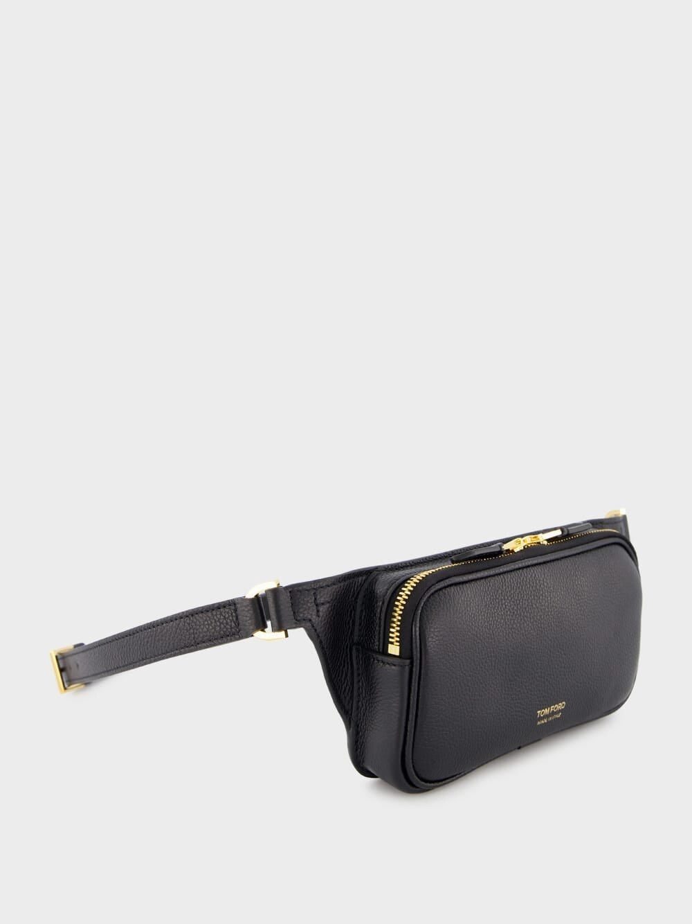 Gold-Tone Logo-Detail Leather Belt Bag