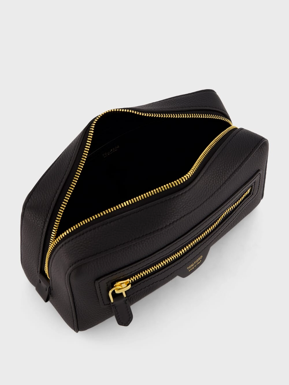 Grained Leather Wash Bag