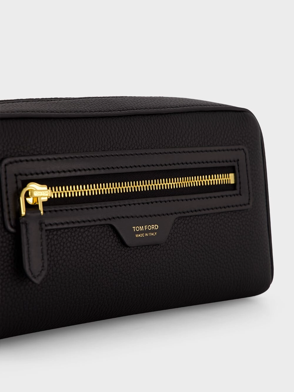 Grained Leather Wash Bag