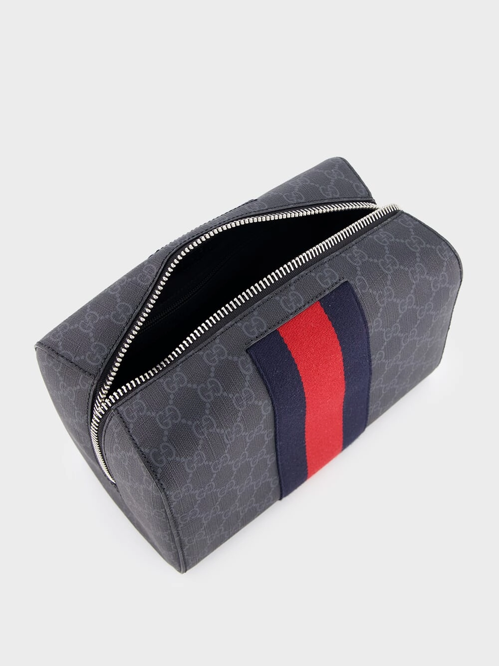 Grey Web Canvas Wash Bag