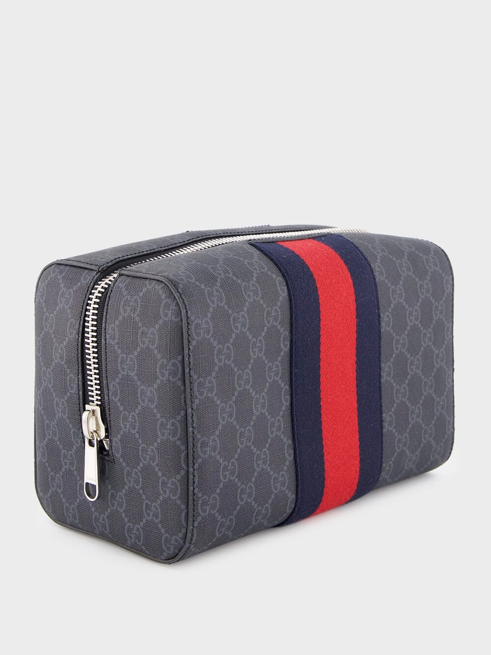 Grey Web Canvas Wash Bag