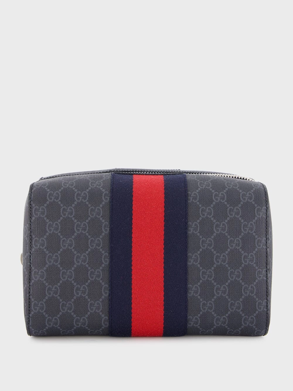 Grey Web Canvas Wash Bag