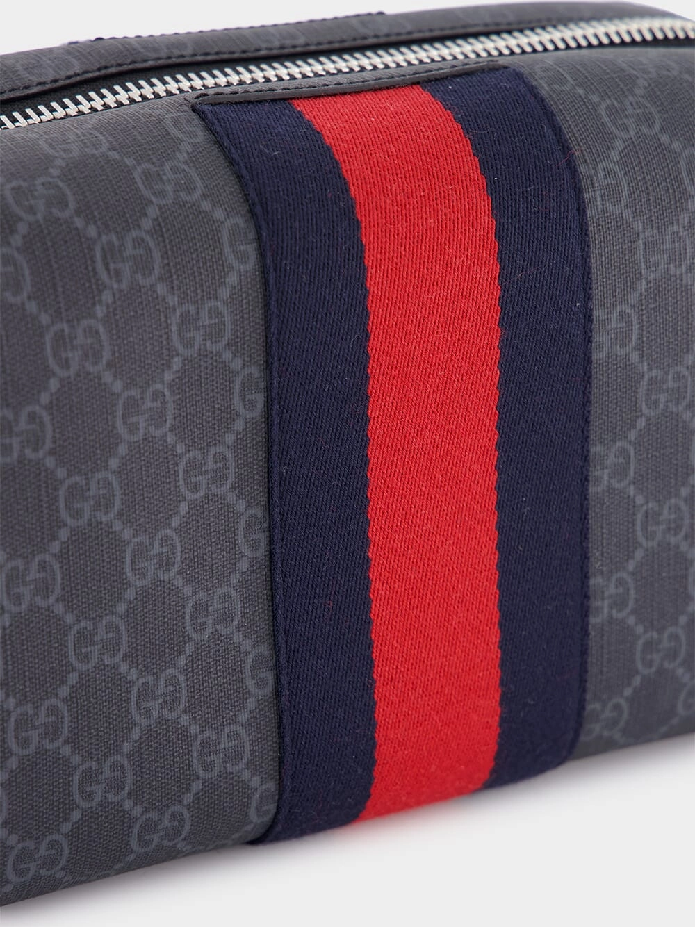 Grey Web Canvas Wash Bag