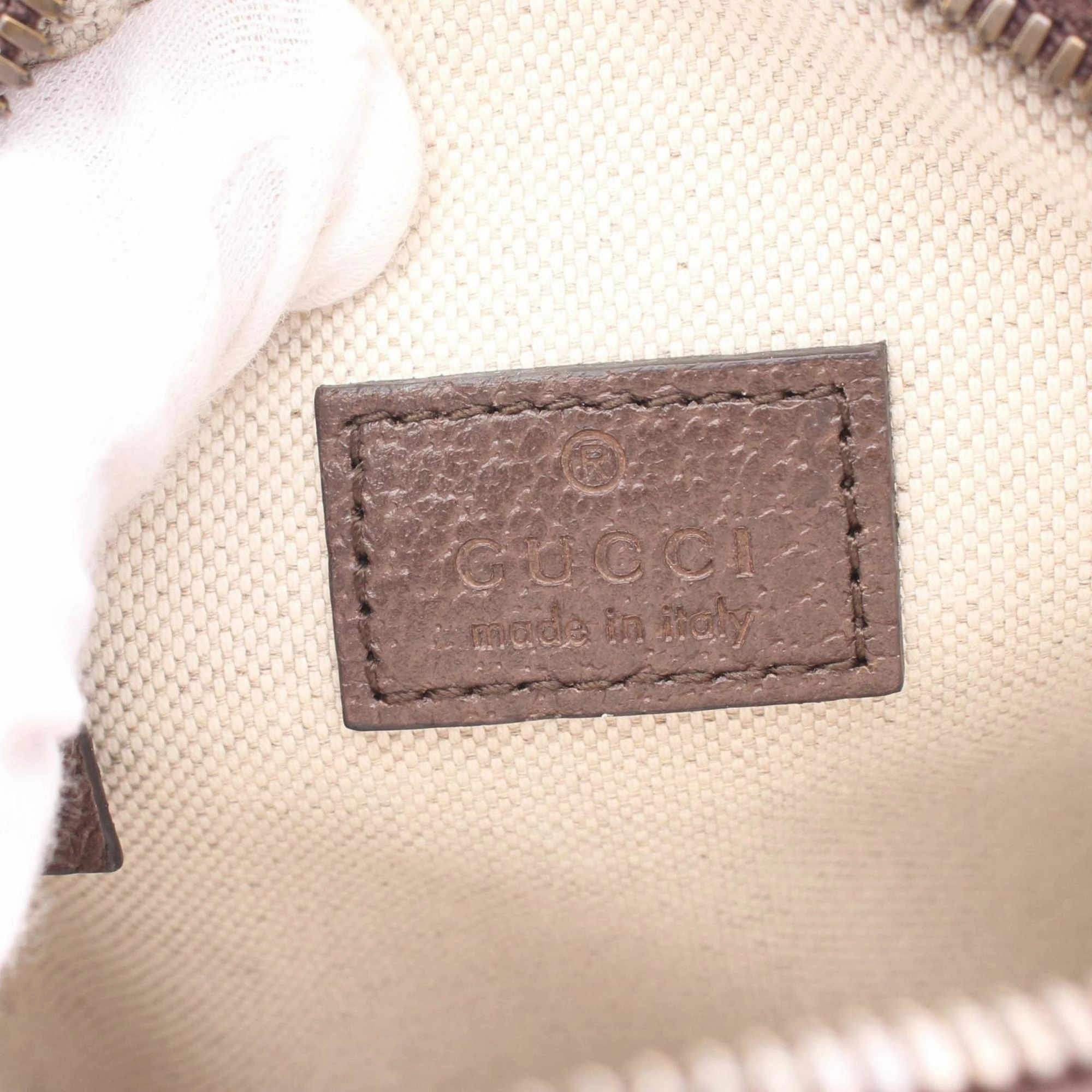 Gucci   Coated Canvas Leather Shoulder Bag (Pre-Owned)