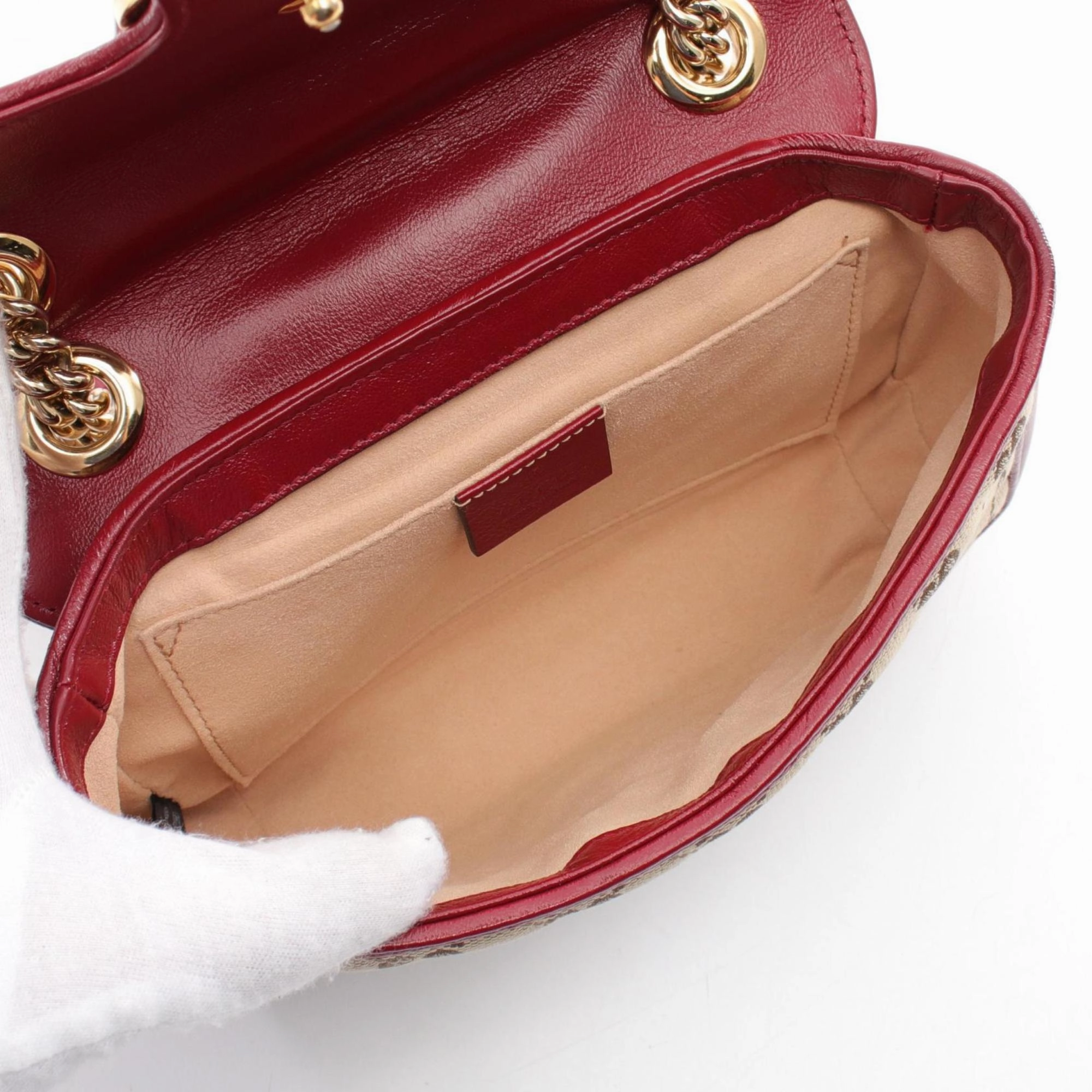 Gucci   Color Canvas Leather Shoulder Bag (Pre-Owned)