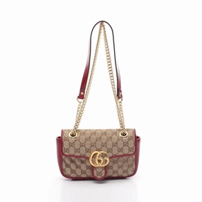 Gucci   Color Canvas Leather Shoulder Bag (Pre-Owned)