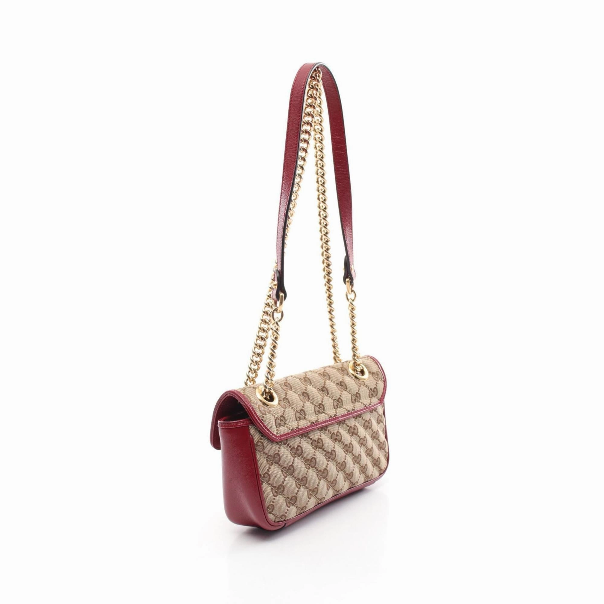 Gucci   Color Canvas Leather Shoulder Bag (Pre-Owned)