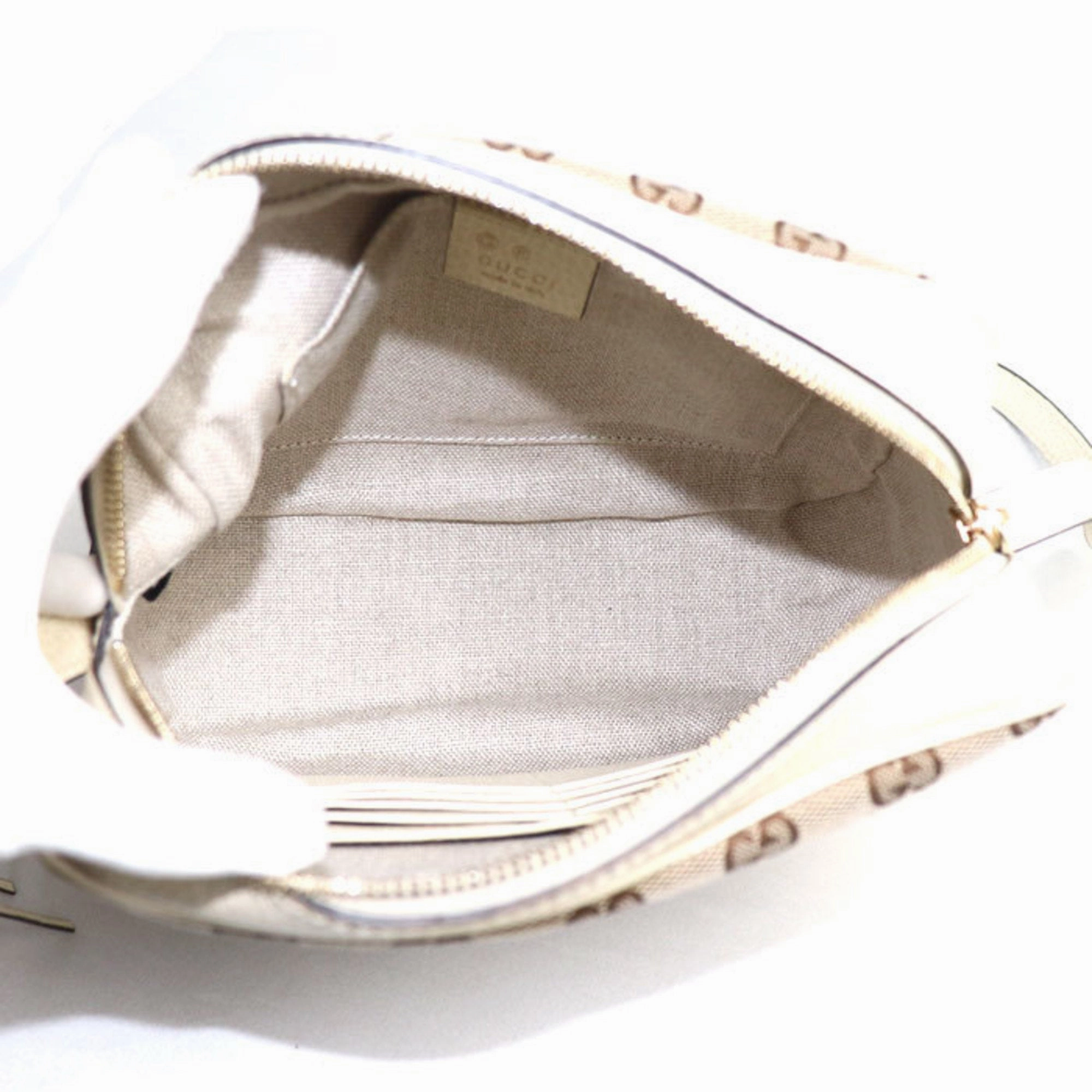 Gucci   Gg Canvas Leather Shoulder Bag (Pre-Owned)