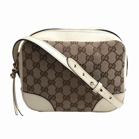 Gucci   Gg Canvas Leather Shoulder Bag (Pre-Owned)