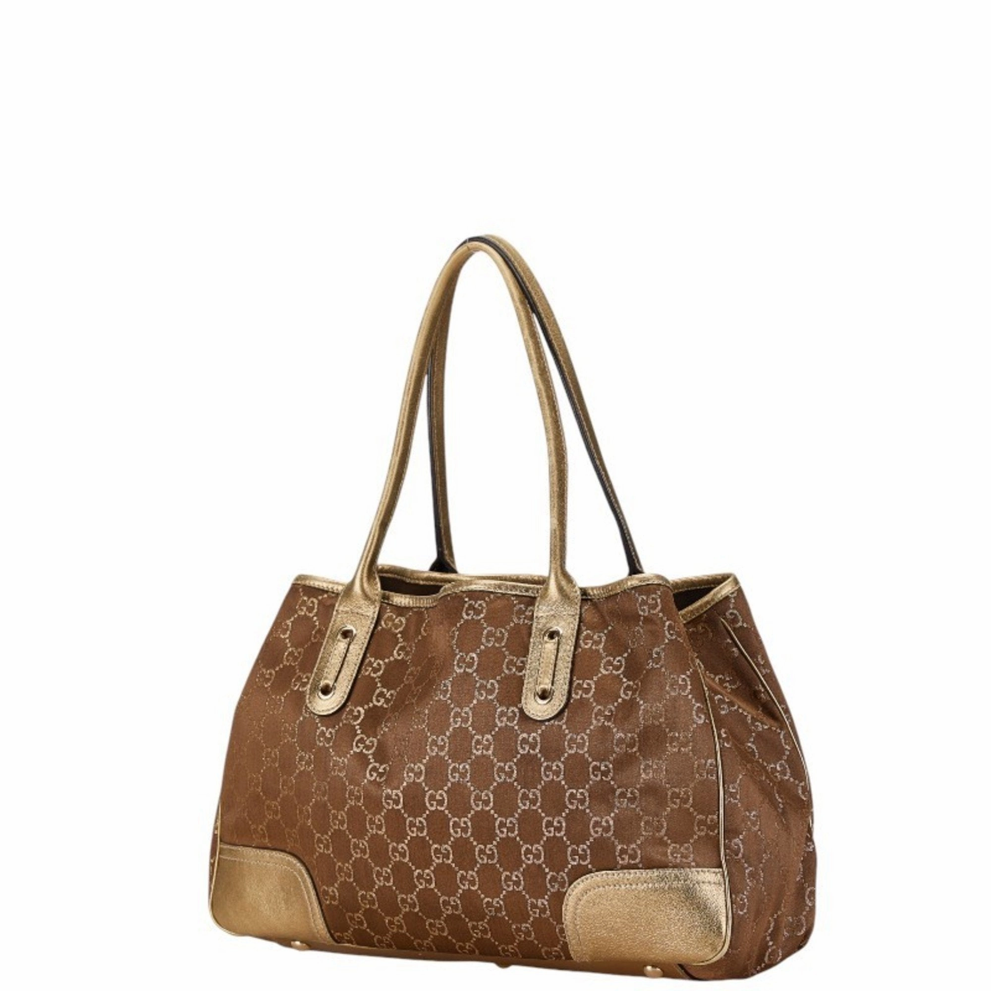Gucci   Gg Canvas Leather Shoulder Bag Tote Bag (Pre-Owned)