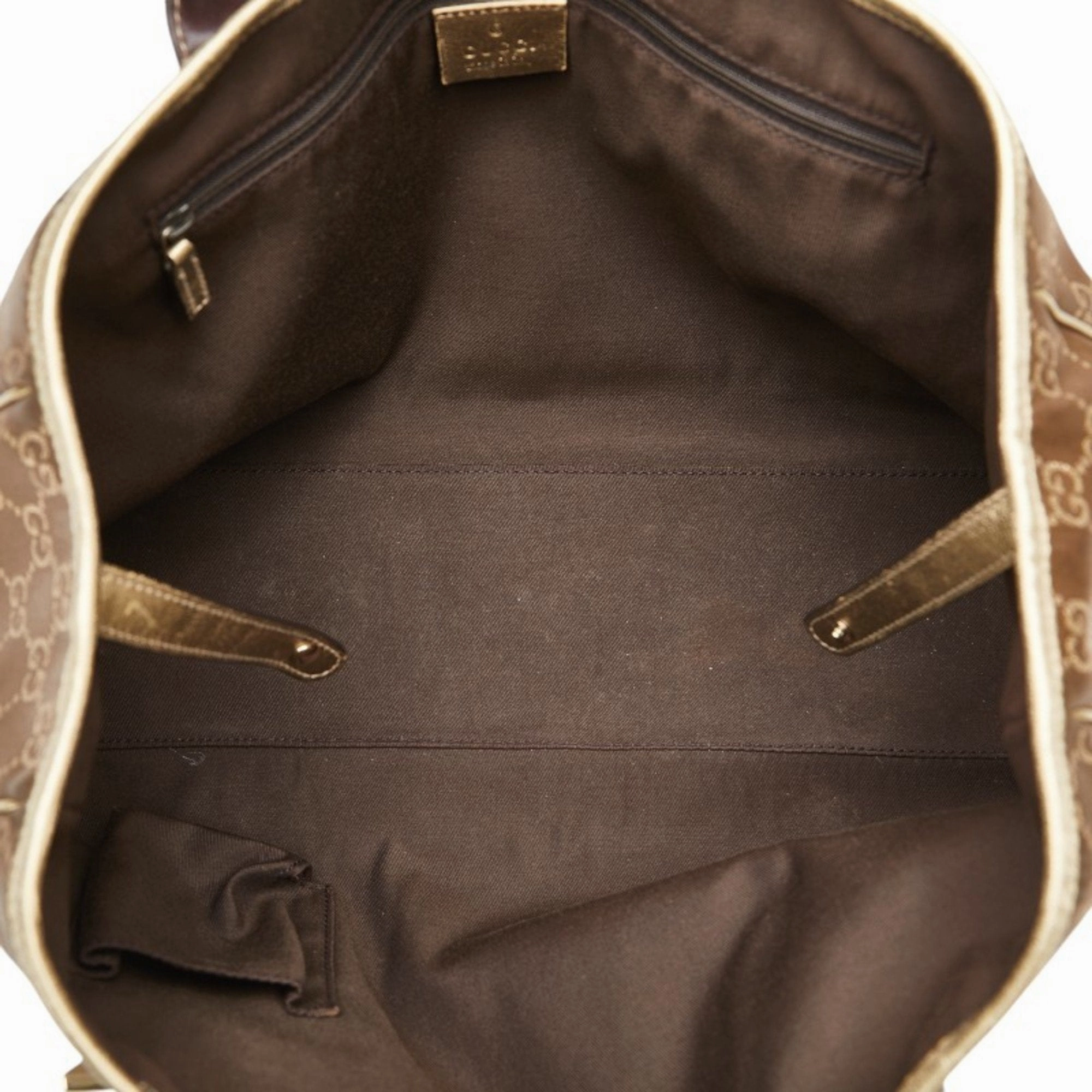 Gucci   Gg Canvas Leather Shoulder Bag Tote Bag (Pre-Owned)