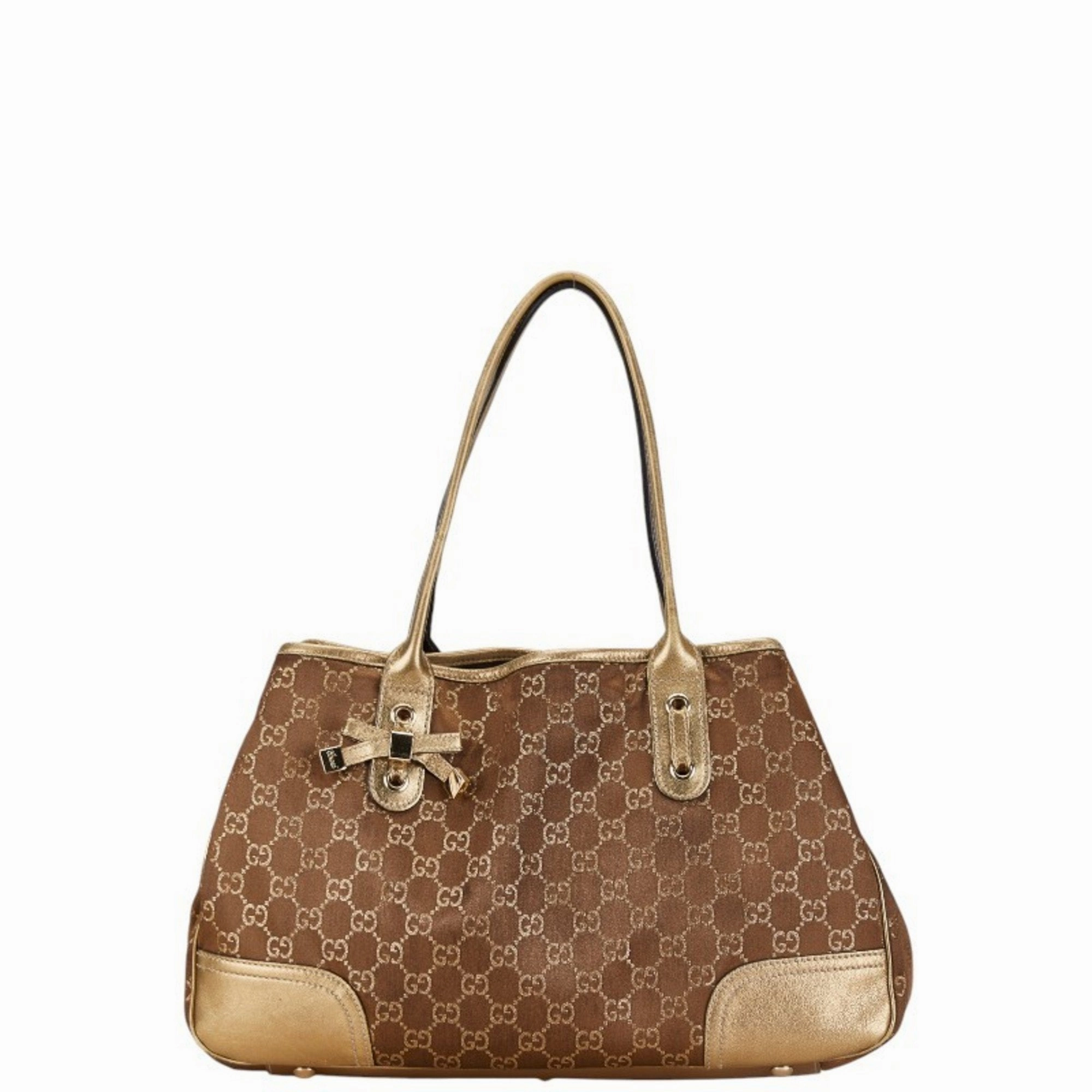Gucci   Gg Canvas Leather Shoulder Bag Tote Bag (Pre-Owned)