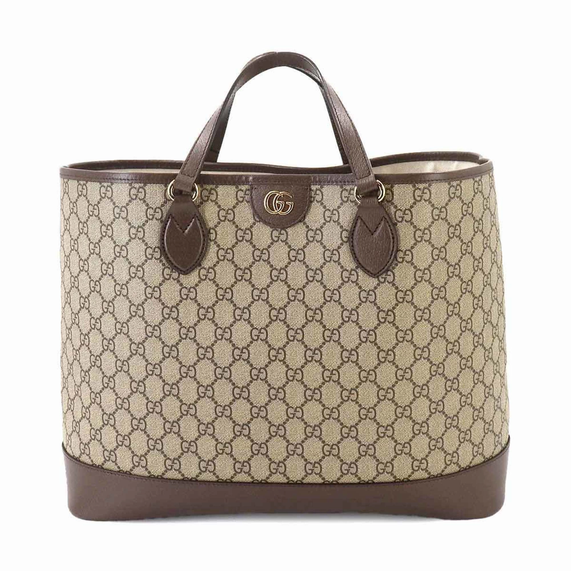 Gucci   Gg Supreme Canvas Leather Shoulder Bag Tote Bag (Pre-Owned)