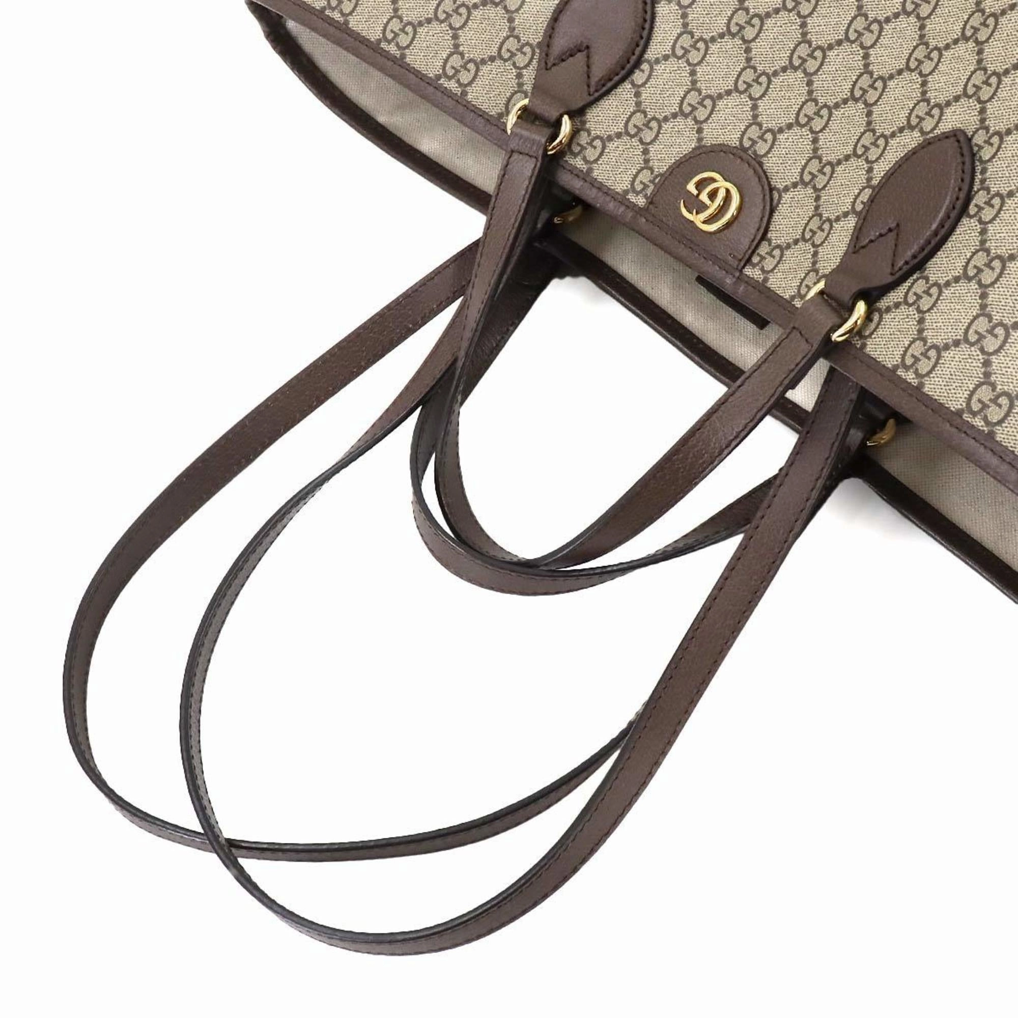 Gucci   Gg Supreme Canvas Leather Shoulder Bag Tote Bag (Pre-Owned)