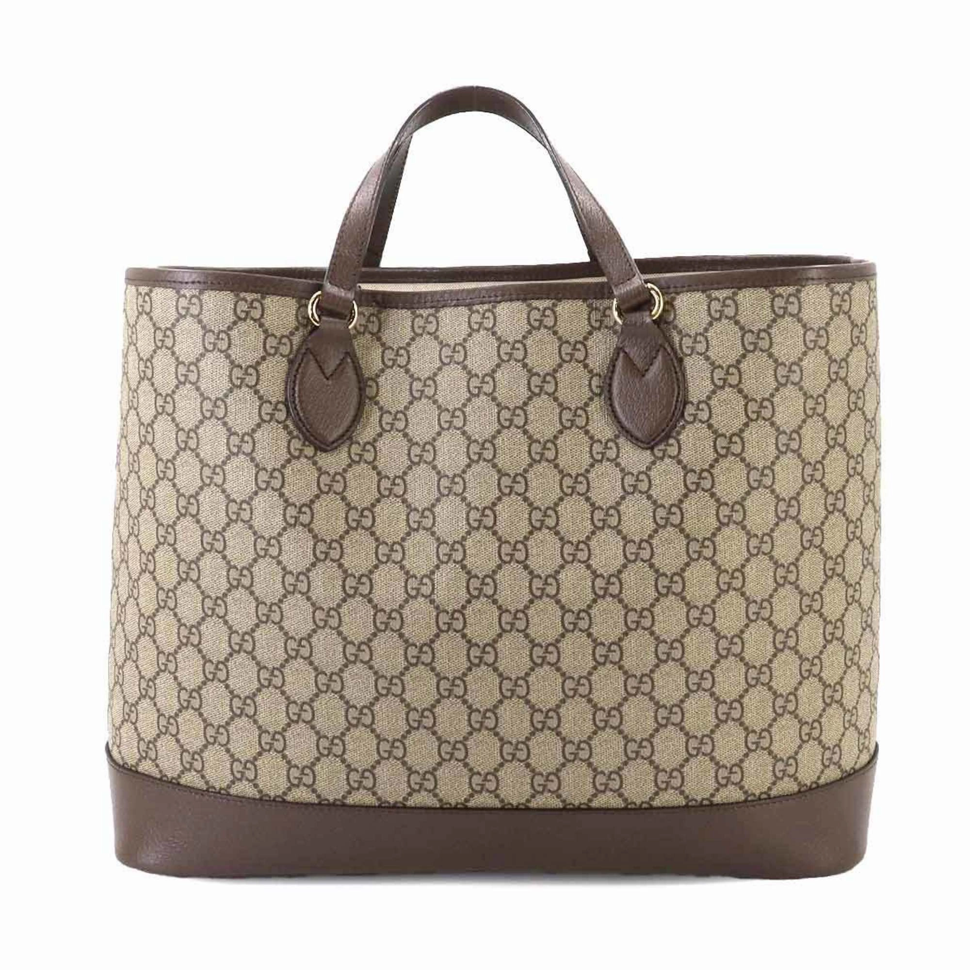 Gucci   Gg Supreme Canvas Leather Shoulder Bag Tote Bag (Pre-Owned)