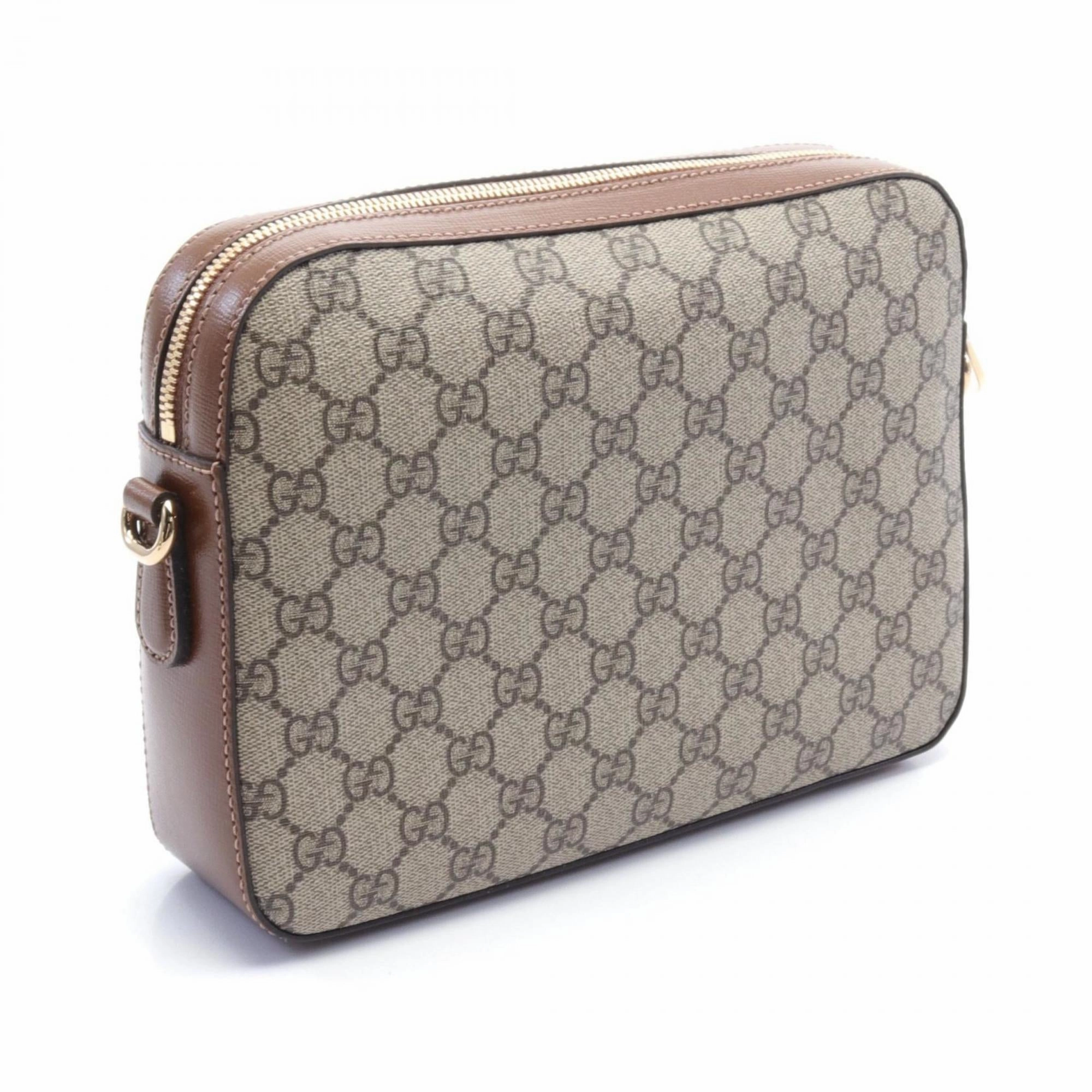 Gucci   Pvc Coated Canvas Leather Shoulder Bag (Pre-Owned)