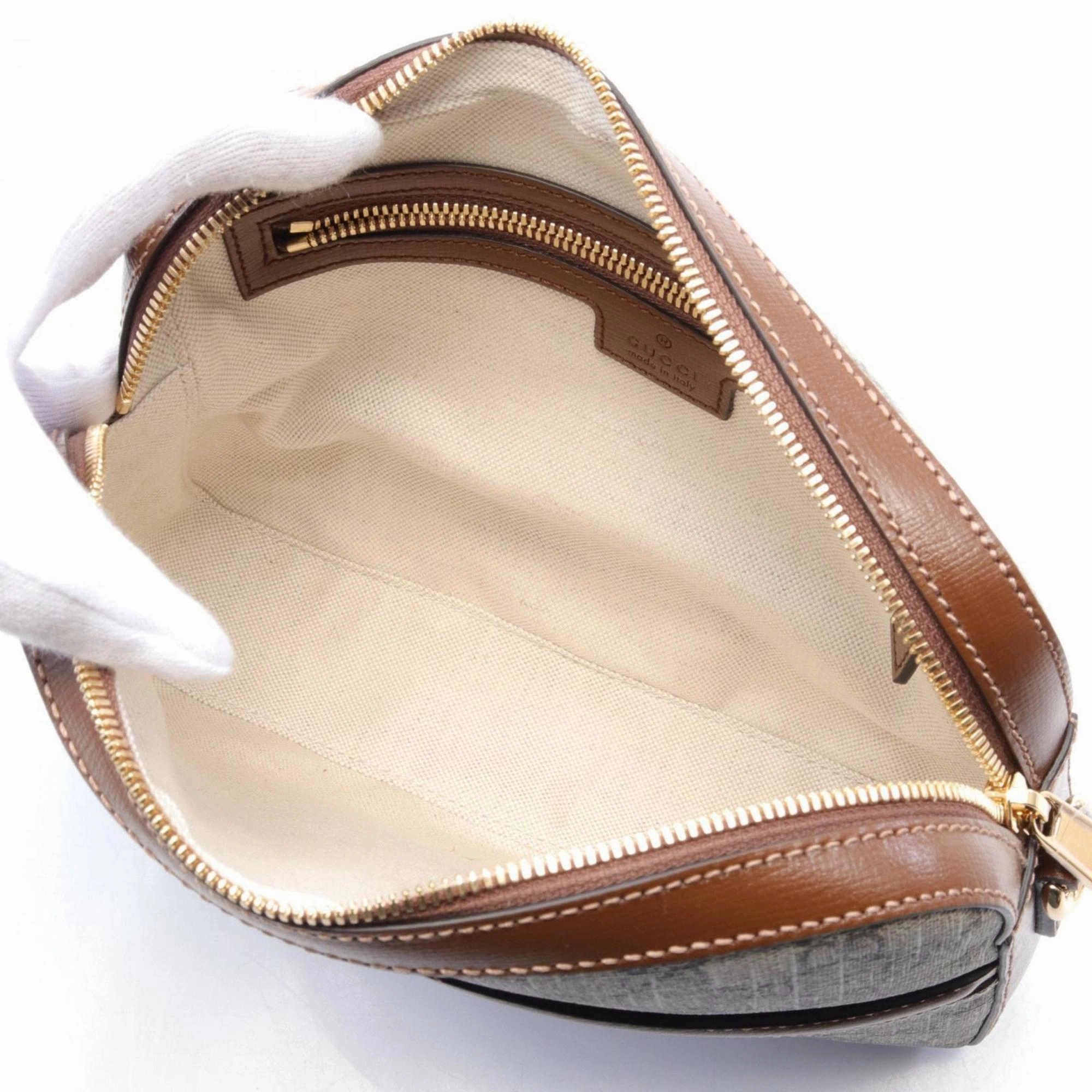 Gucci   Pvc Coated Canvas Leather Shoulder Bag (Pre-Owned)