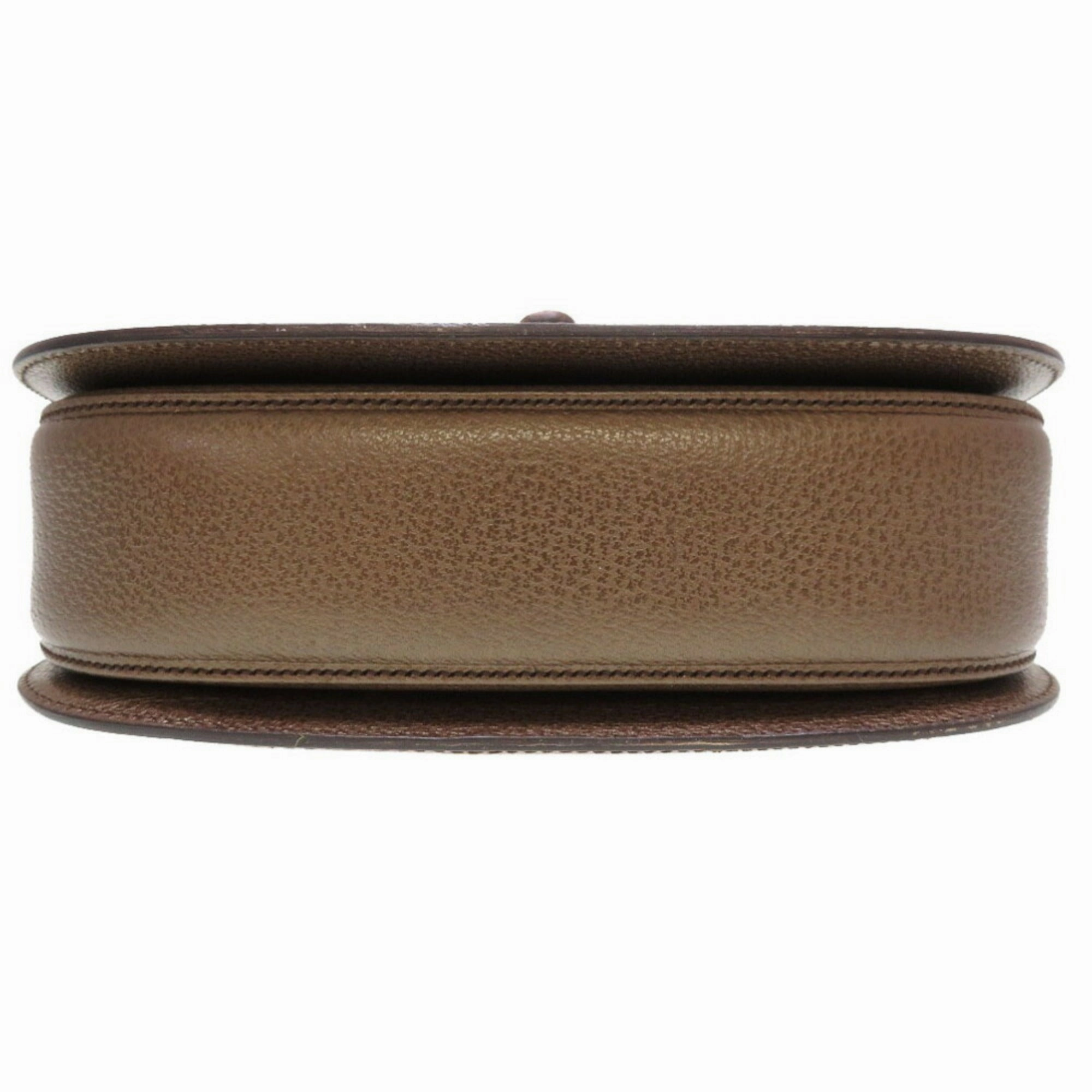 Gucci  Bamboo Leather Handbag Shoulder Bag (Pre-Owned)