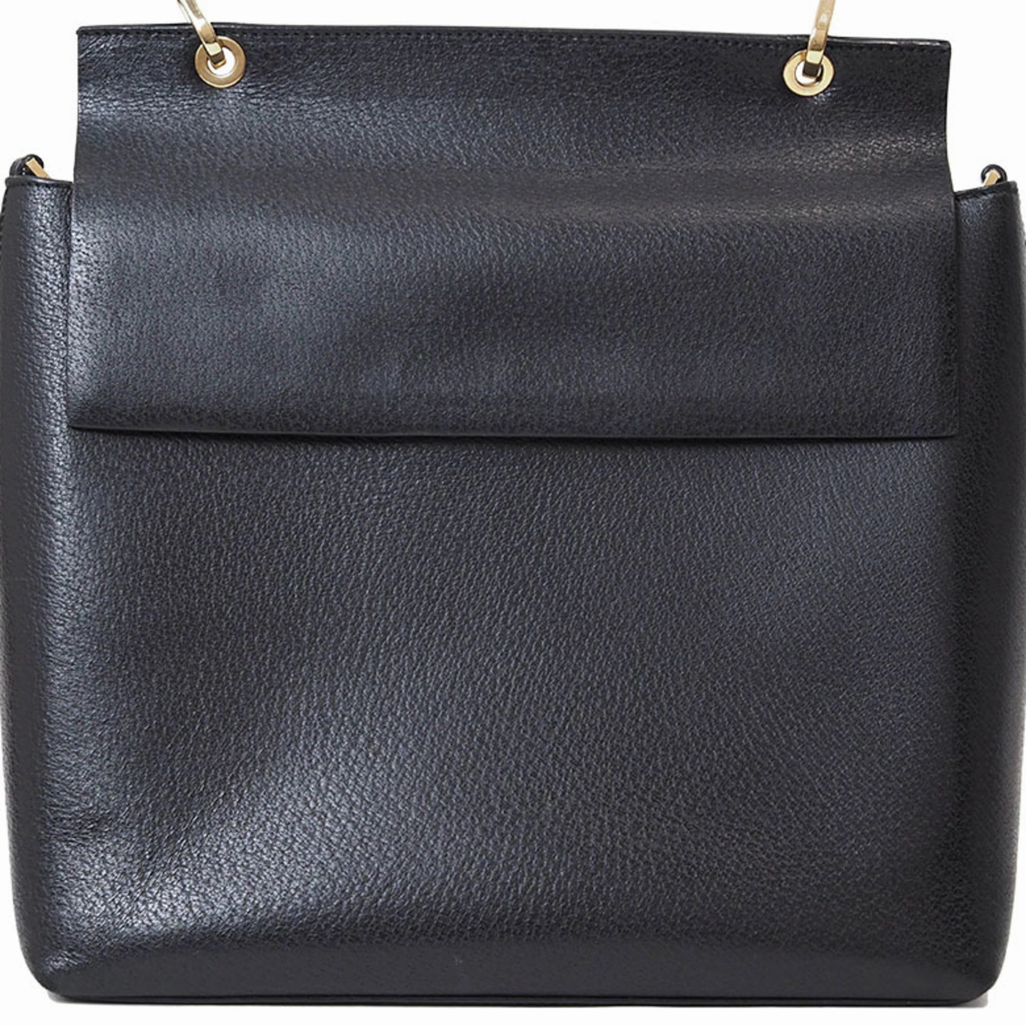 Gucci Bamboo  Leather Handbag Shoulder Bag (Pre-Owned)
