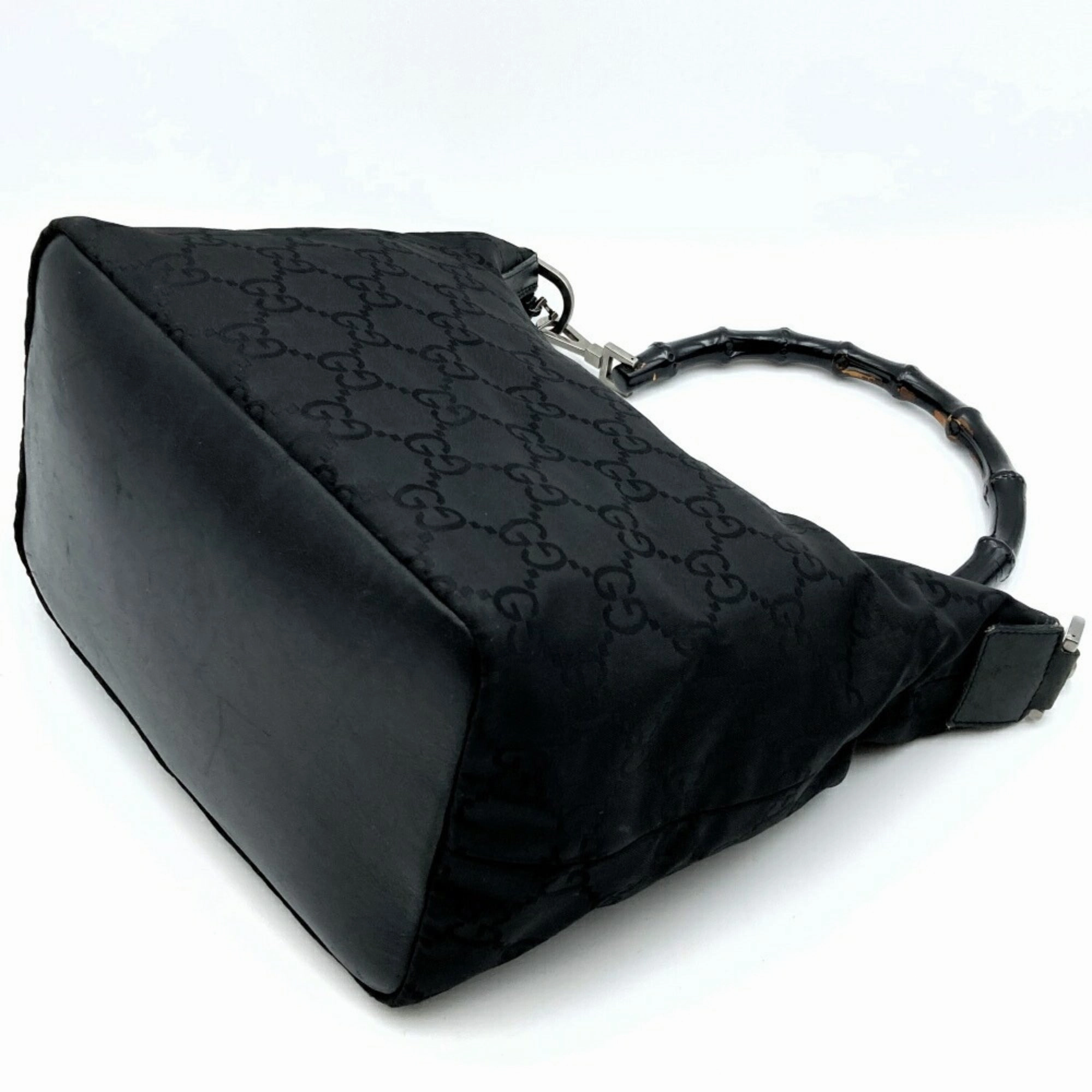 Gucci Bamboo  Nylon Shoulder Bag (Pre-Owned)