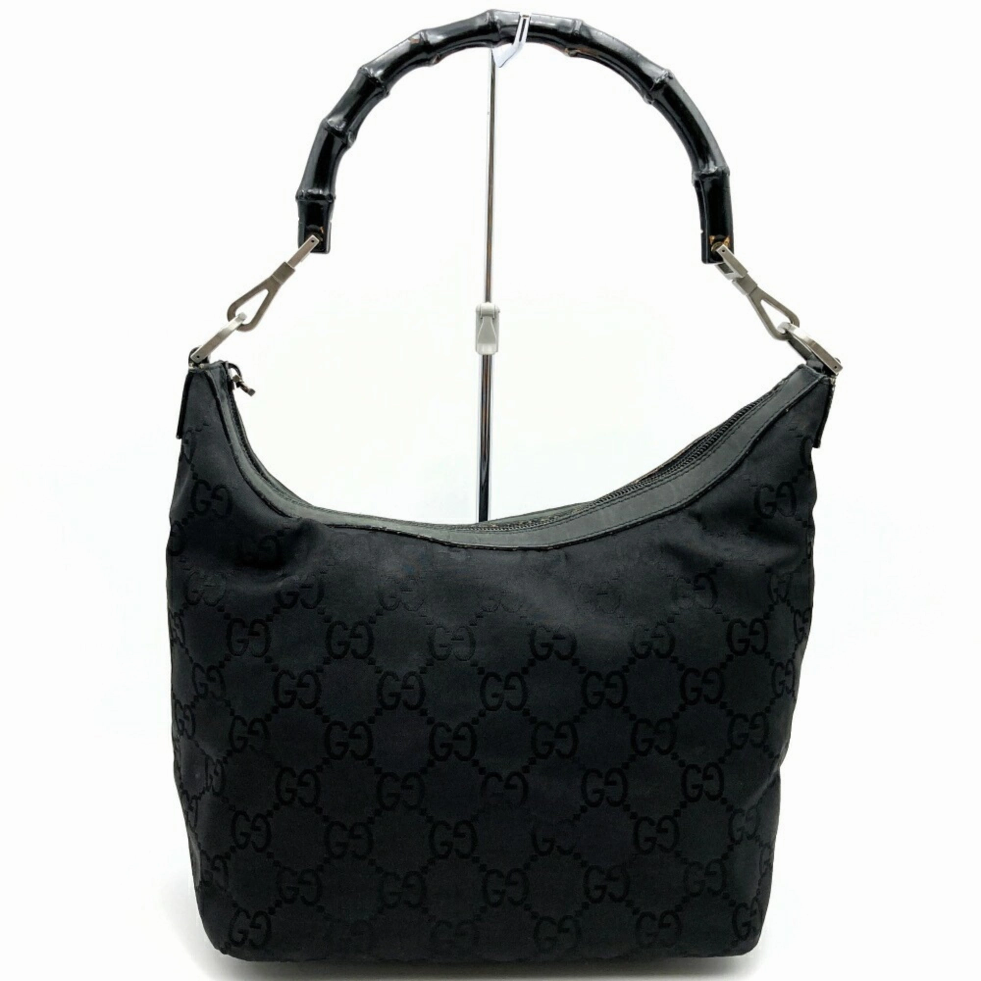 Gucci Bamboo  Nylon Shoulder Bag (Pre-Owned)
