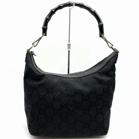 Gucci Bamboo  Nylon Shoulder Bag (Pre-Owned)