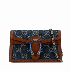 Gucci blue  blue Leather Shoulder Bag (Pre-Owned)