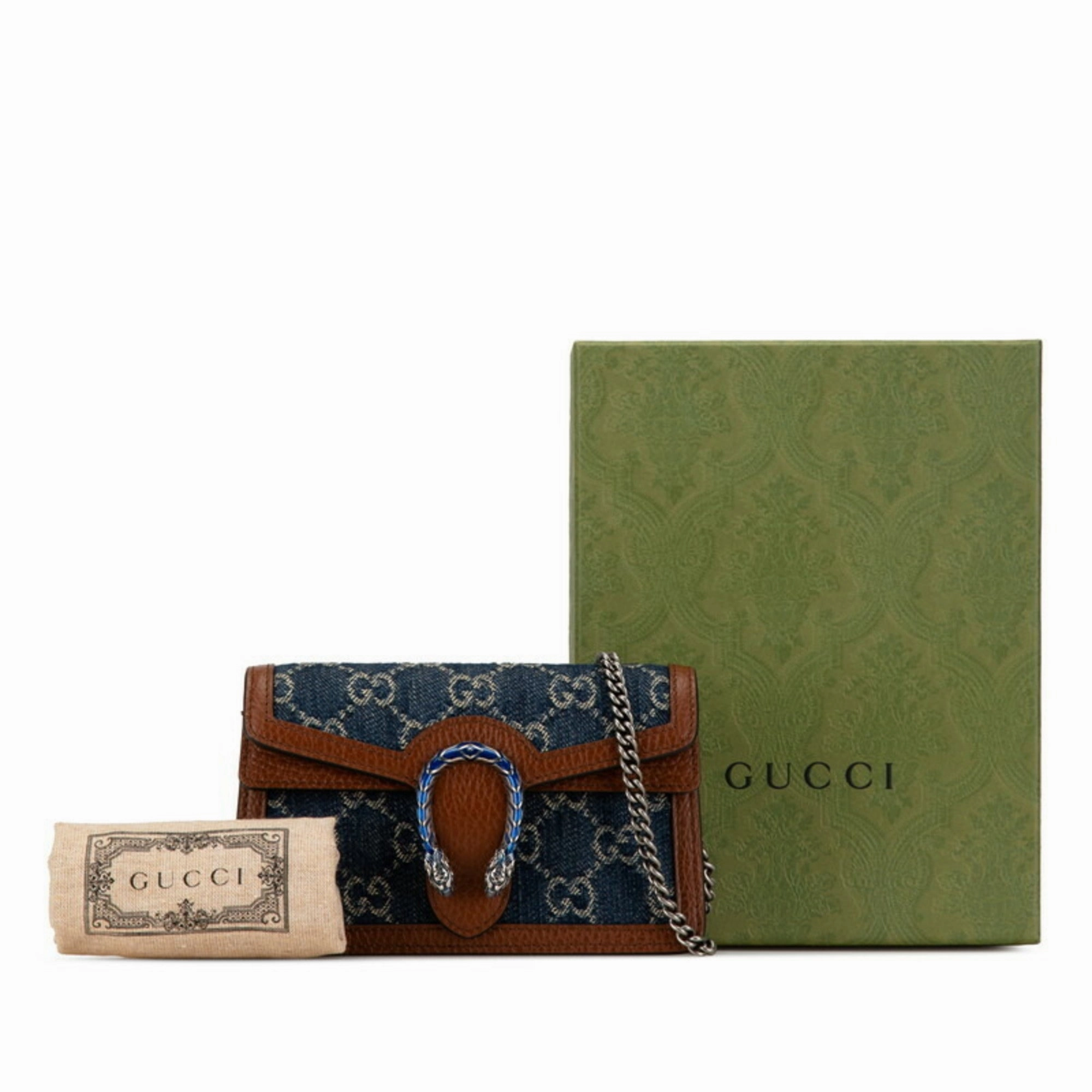 Gucci blue  blue Leather Shoulder Bag (Pre-Owned)