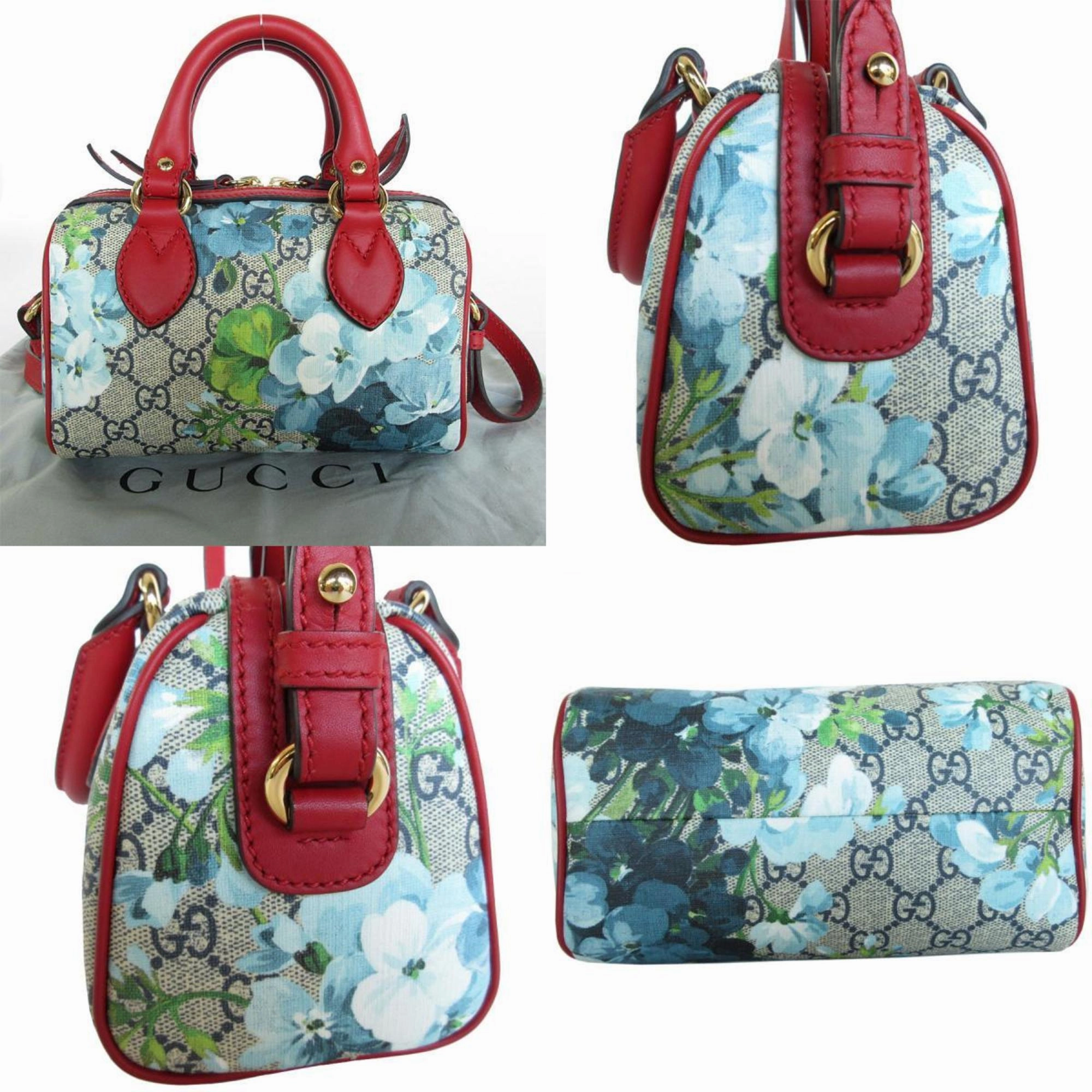 Gucci blue  Color Pvc Leather Handbag Shoulder Bag (Pre-Owned)