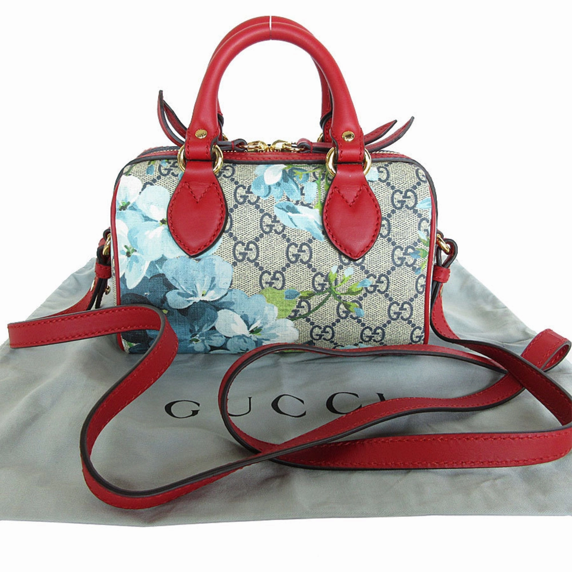 Gucci blue  Color Pvc Leather Handbag Shoulder Bag (Pre-Owned)