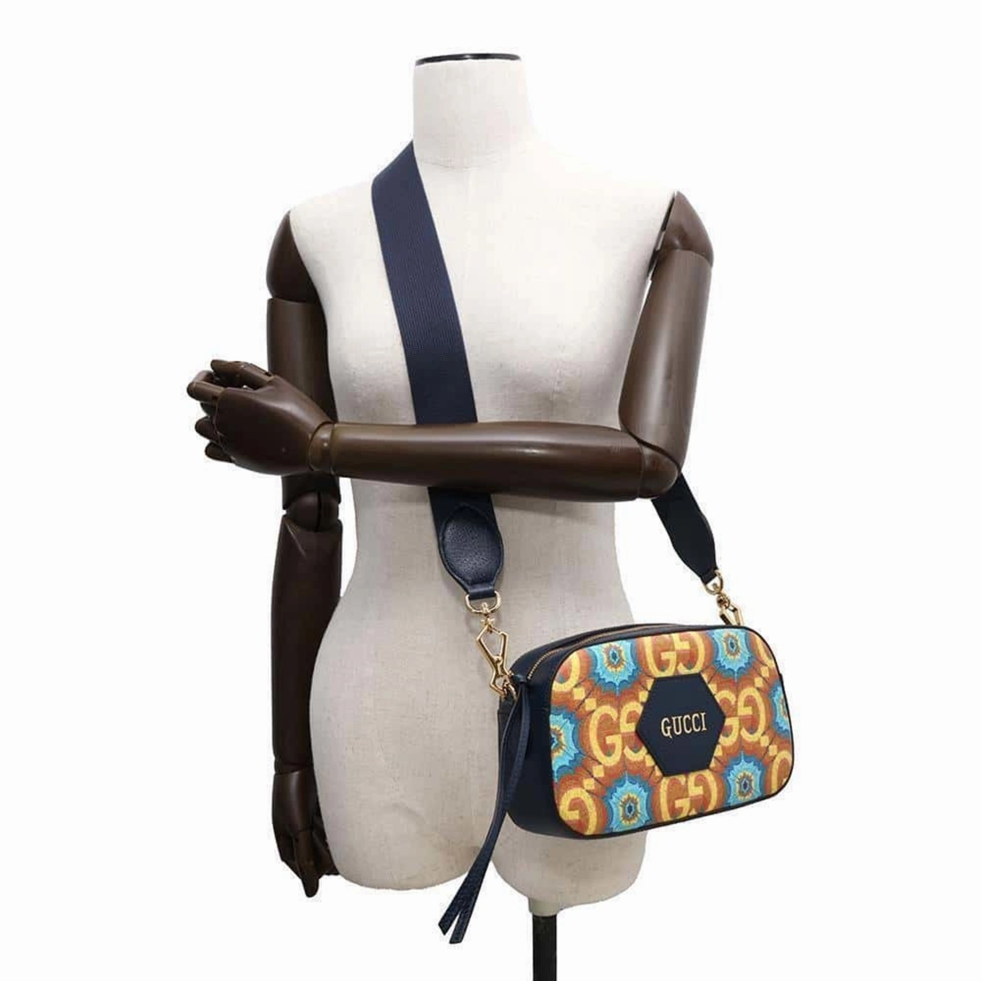 Gucci blue yellow Pvc Leather Shoulder Bag (Pre-Owned)