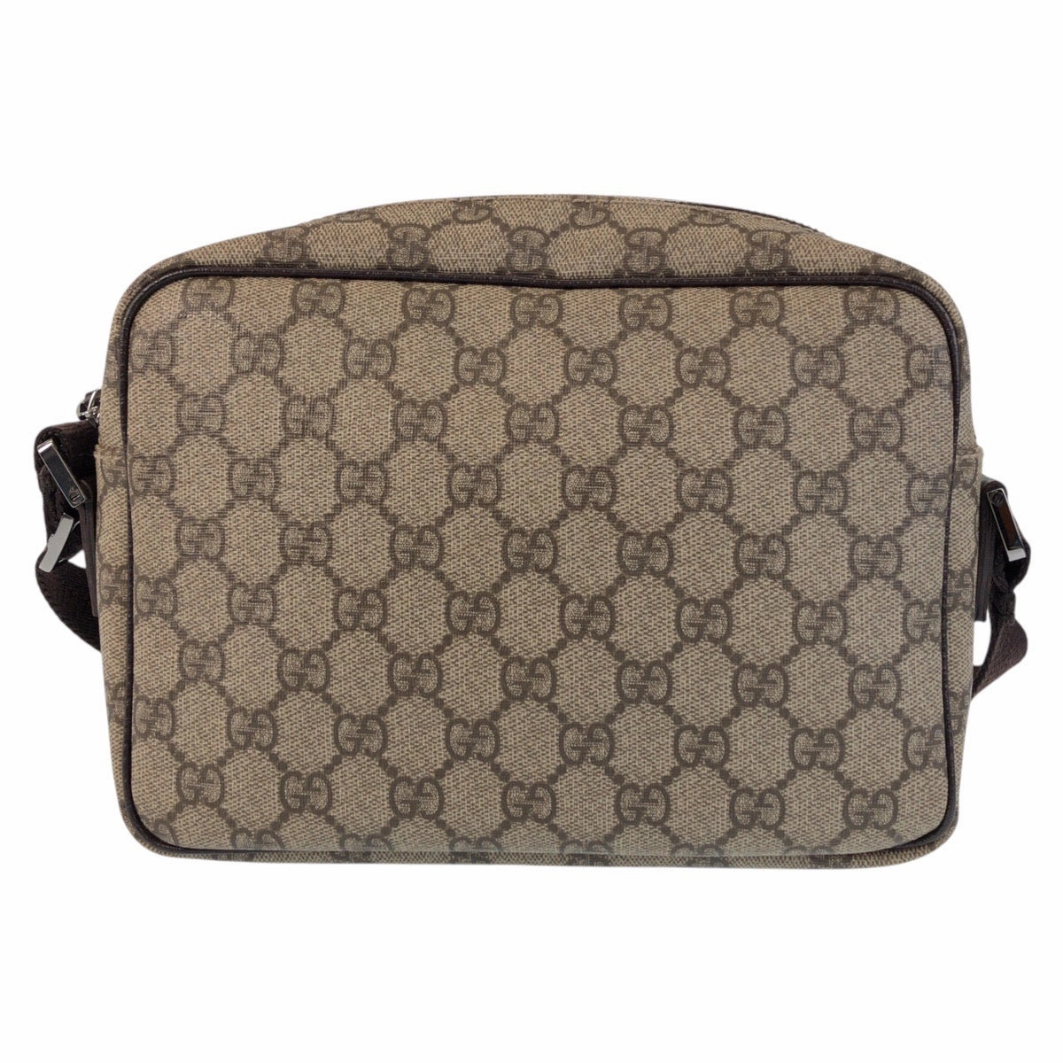 Gucci Brown GG Supreme Canvas Leather Shoulder Bag