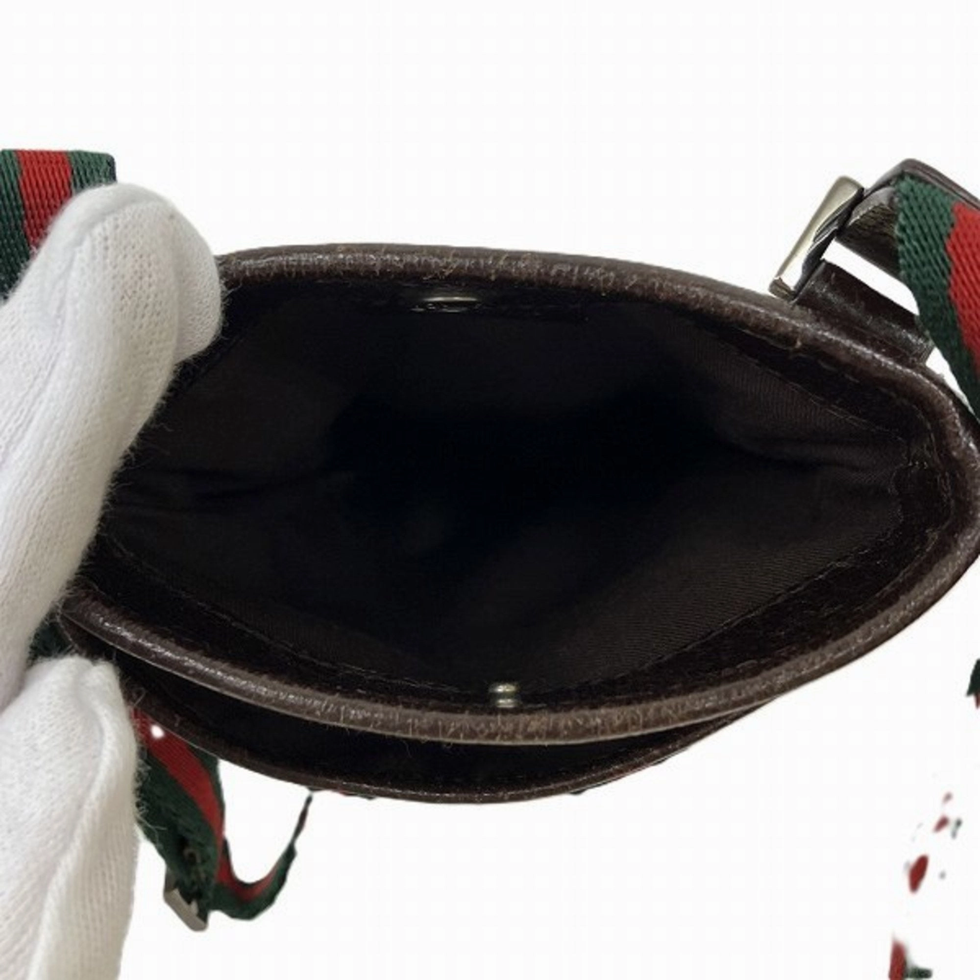 Gucci  Canvas Leather Pochette Shoulder Bag (Pre-Owned)