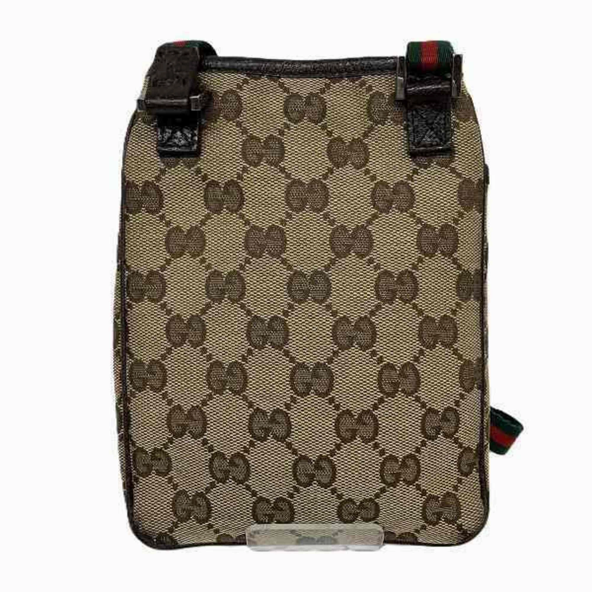 Gucci  Canvas Leather Pochette Shoulder Bag (Pre-Owned)
