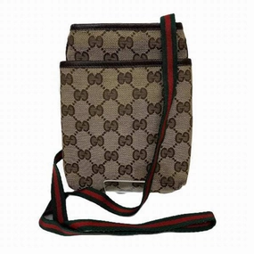 Gucci  Canvas Leather Pochette Shoulder Bag (Pre-Owned)