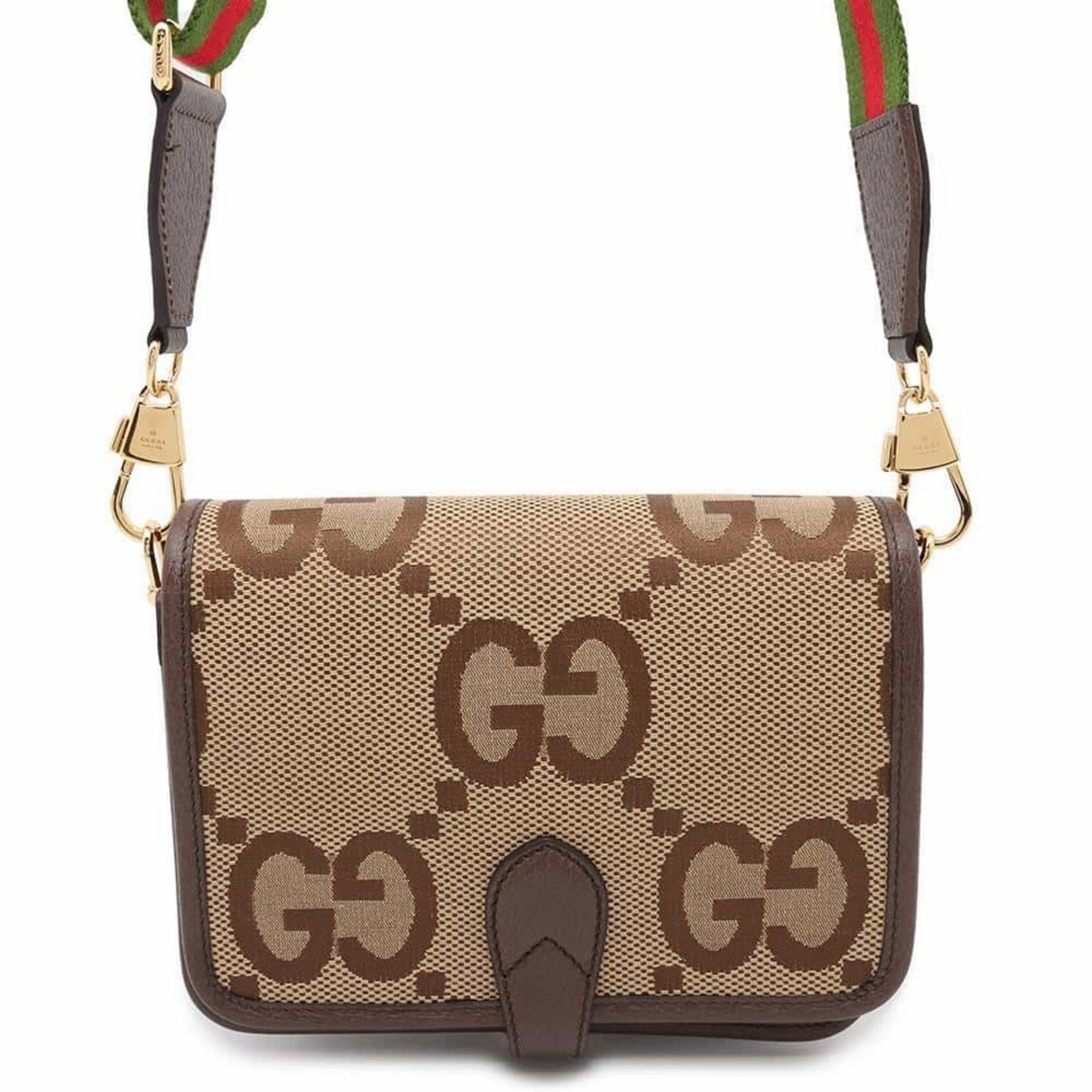 Gucci  Canvas Leather Shoulder Bag (Pre-Owned)