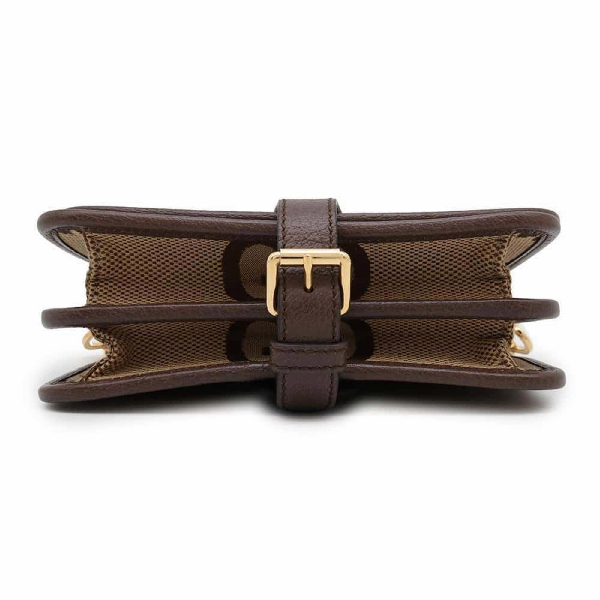 Gucci  Canvas Leather Shoulder Bag (Pre-Owned)