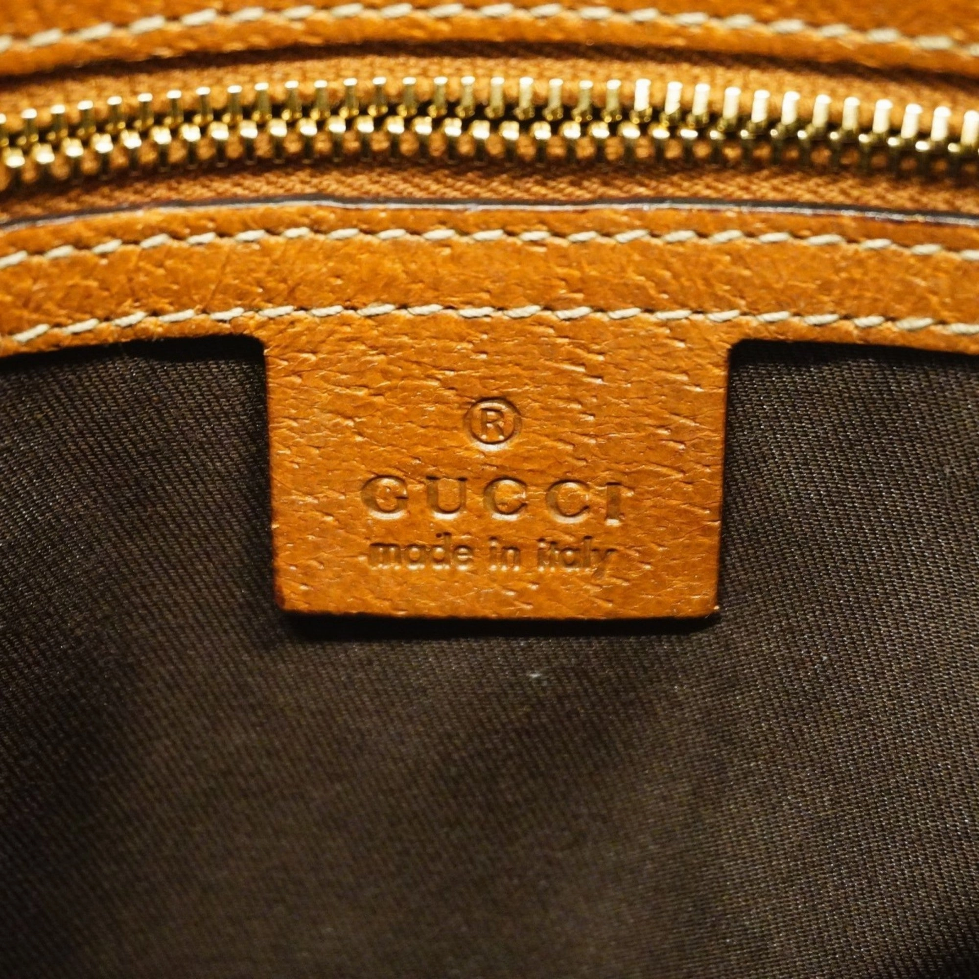 Gucci  Canvas Leather Shoulder Bag (Pre-Owned)