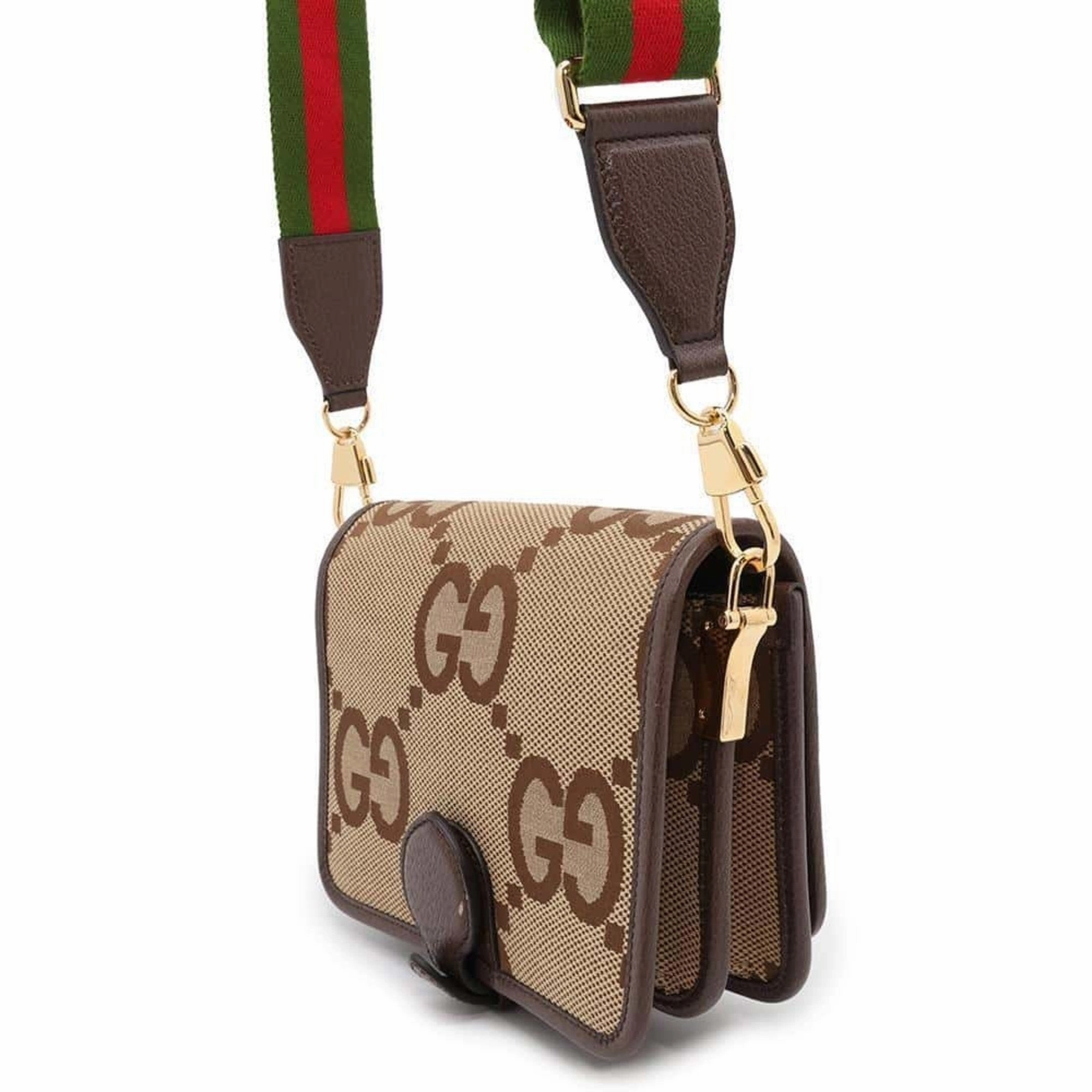 Gucci  Canvas Leather Shoulder Bag (Pre-Owned)